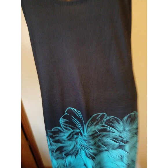 Borniu Womens Vneck Criss Cross Tank Beach Flower Sundress Size Xl-Blues/Floral - Picture 3 of 16